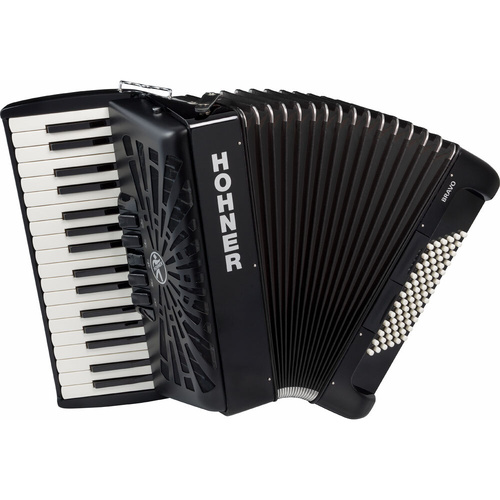 Hohner Bravo III 72 Bass Chromatic Accordion - Black