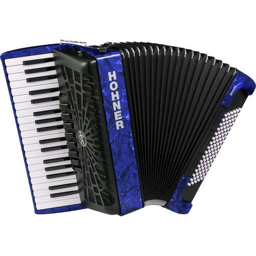 Hohner Bravo III 96 Bass Chromatic Accordion Blue Pearl
