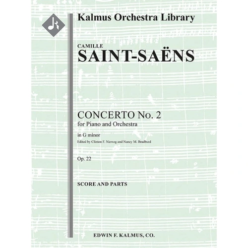 Saint-Saens - Piano Concerto No. 2 in G Minor Op. 22 SC/PTS - Nieweg Performance Editions