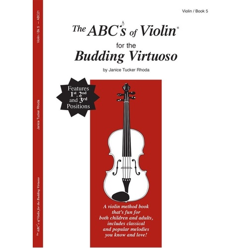 ABCs of Violin Book 5 for the Budding Virtuoso by Janice Tucker Rhoda