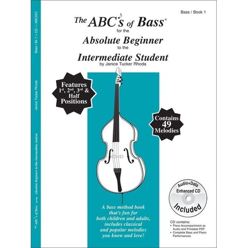 ABCs of Bass Book 1 with CD - Double Bass Instruction for Beginners to Intermediate Students
