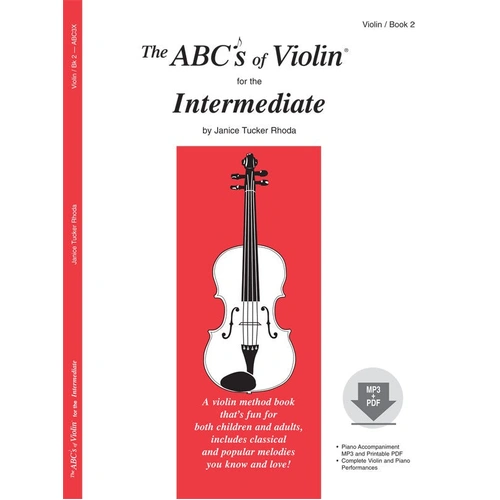 ABCs of Violin Book 2 Intermediate with CD by Janice Tucker Rhoda