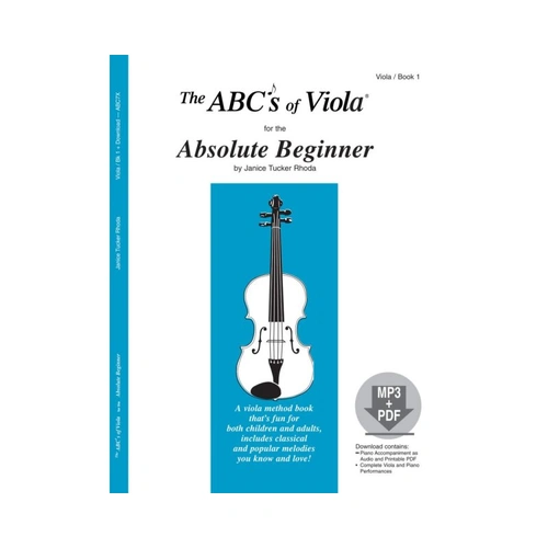 ABCs of Viola Book 1 for Absolute Beginners with CD by Janice Tucker Rhoda