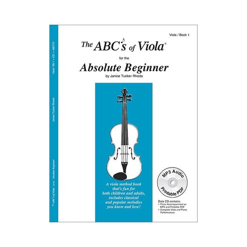 ABCs of Viola Book 1 for Beginners by Janice Tucker Rhoda - Viola Sheet Music and Method Book with CD