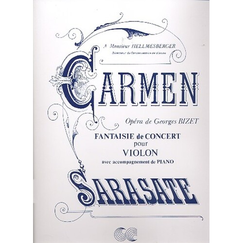 Carmen Fantasy Op 25 Violin Piano 