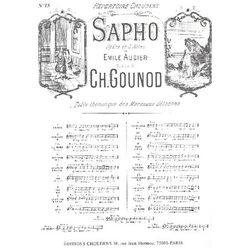 O Ma Lyre Immortelle From Sapho Mezzo Sop/Piano 