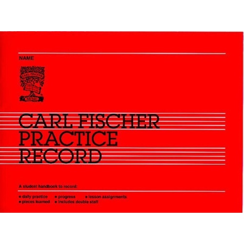 Carl Fischer Practice Record Book - 33 Pages for Daily Practice Tracking and Lesson Assignments