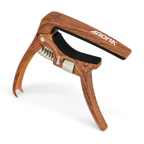 Aroma AC30 Wood Acoustic/Electric Guitar Capo with Adjustable Pressure and Silicone Cushion