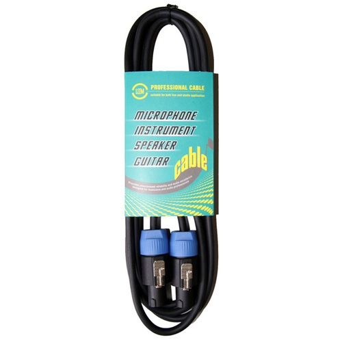 Leem 10ft Speaker Cable with Speakon Female Connectors, 12 AWG Wire Gauge
