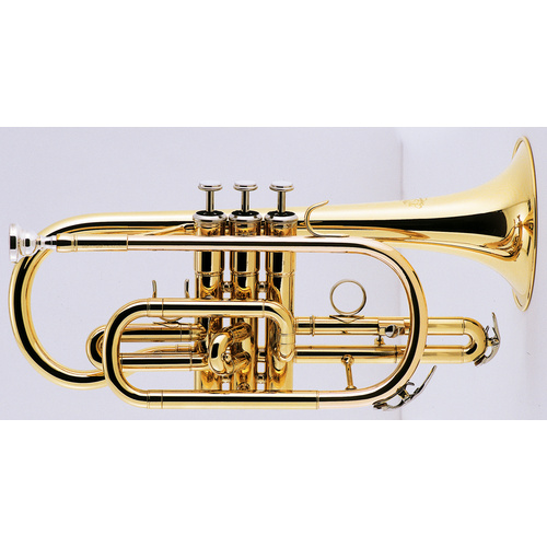 J.Michael CT420 Bb Cornet with Clear Lacquer Finish, Red Brass Mouth Pipe, 1st & 3rd Trigger, 11.70mm Bore, 120mm Bell, Carrying Case