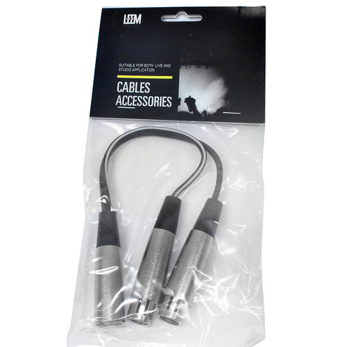 Leem 6" Y-Cable XLR Male to 2 XLR Female