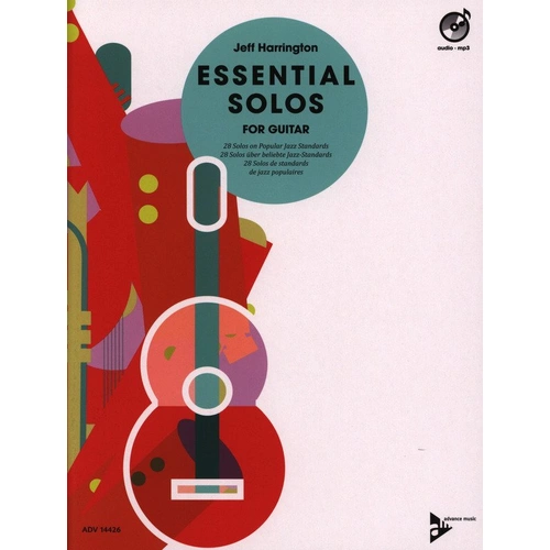 Harrington Essential Solos for Guitar BK/CD by Jeff Harrington - 60 Pages, Jazz & Blues Vocabulary, Backing Tracks Included