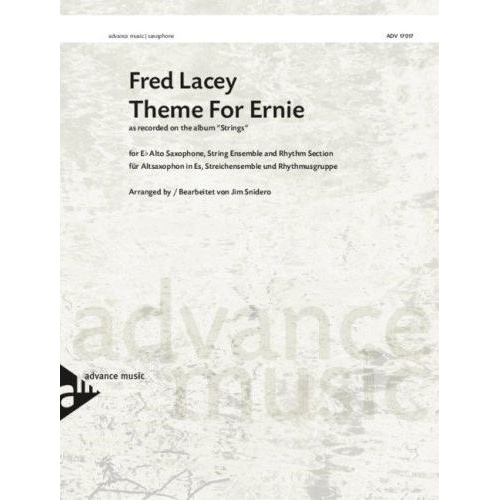 Theme for Ernie for Alto Saxophone and String Orchestra by Fred Lacey - 60 Pages
