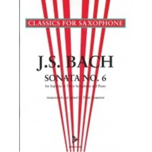 Sonata No. 6 in A Major BWV 1035 for Soprano or Tenor Saxophone/Piano Arranged by Kynaston