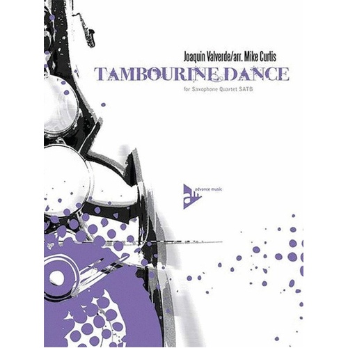 Tambourine Dance Arrangement for SATB Sax Quartet by Curtis
