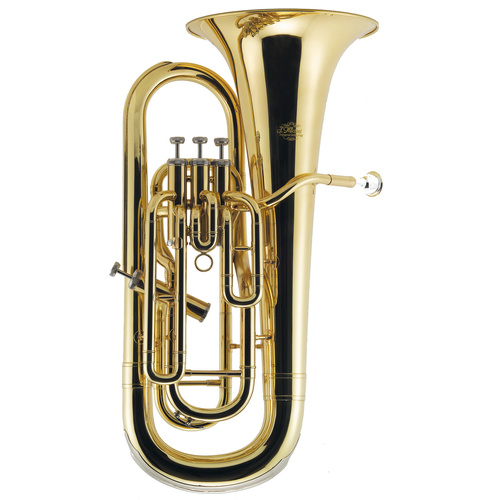 J.Michael EU1500 Euphonium Bb with Clear Lacquer Finish, 4 Pistons, 14.50mm Bore, 280mm Bell, Semi-Hard Case Included
