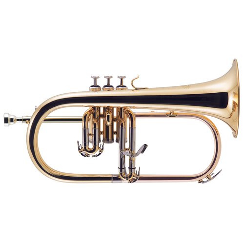 J.Michael FG500 Bb Flugel Horn with Clear Lacquer Finish and Semi-Hard Carrying Case