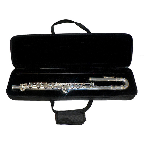 J.Michael FL480C Small Prodigy Flute in Silver Plated Finish, C Tuning, U Shaped Head Joint, Offset Covered Keys, Semi-hard Carrying Case