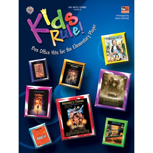 Kids Rule Box Office Hits Book 1 Big Note Piano
