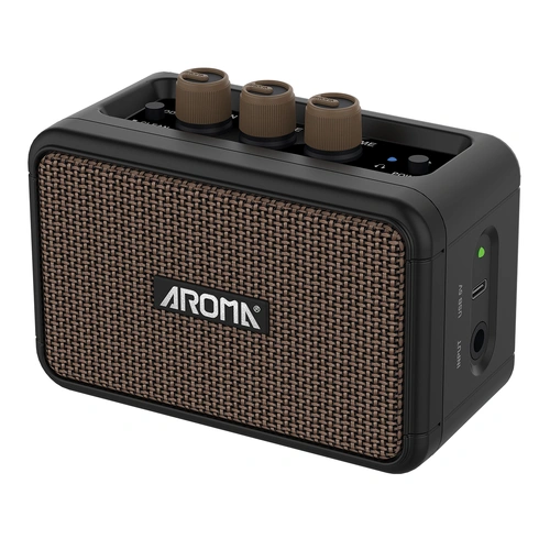 Aroma 5W Rechargeable Portable Electric Guitar Amplifier Black AG-04