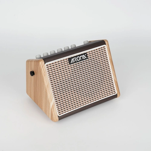 Aroma 15W Acoustic Guitar Amplifier with Drum Machine, Mic Input, Bluetooth, Rechargeable Battery [AG-15AML]