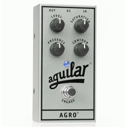 Aguilar 25th Anniversary Agro Overdrive Pedal - Limited Edition Silver Finish, 4-Knob Control, 1/4 Jack Input