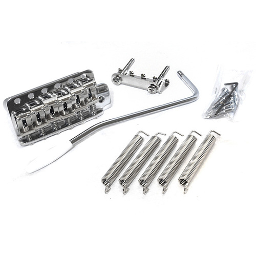 Gotoh GE101T Chrome Vintage 6-Point Tremolo Bridge with Bent Steel Saddles and Zinc Block