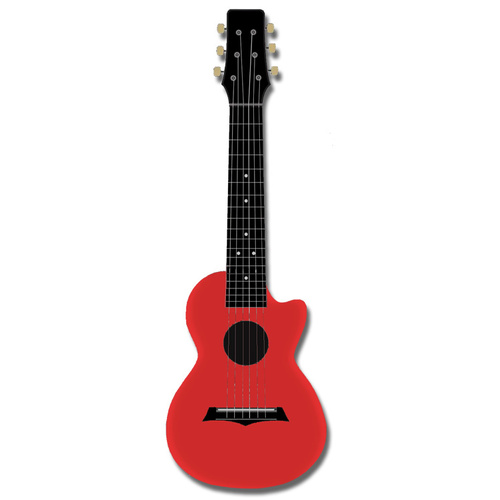 Kealoha Guitalele Plain Coral Red ABS Resin Body Tenor Size 17.25" Scale Length
