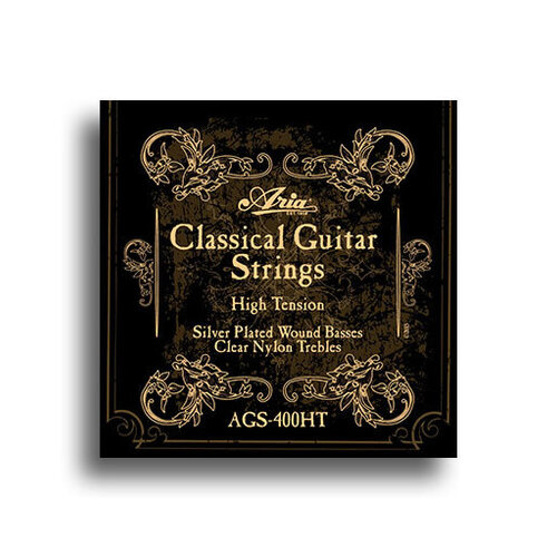 Aria Classical Nylon/Silver Tie End String Set (High Tension)