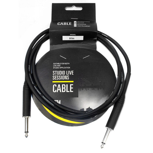 Leem 6ft Heatshrink Instrument Cable with 1/4" Straight Plugs