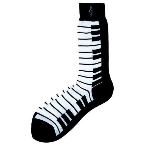 Black and White Keyboard Socks for Men