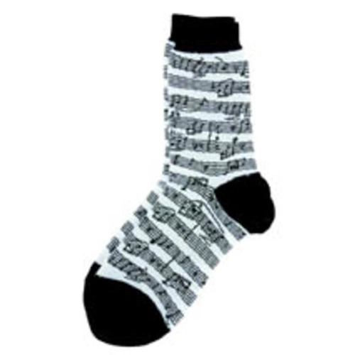 Ladies Socks Sheet Music Design in Black and White by AIM Gifts