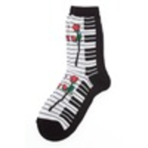 Socks Keyboard With Large Rose Womens