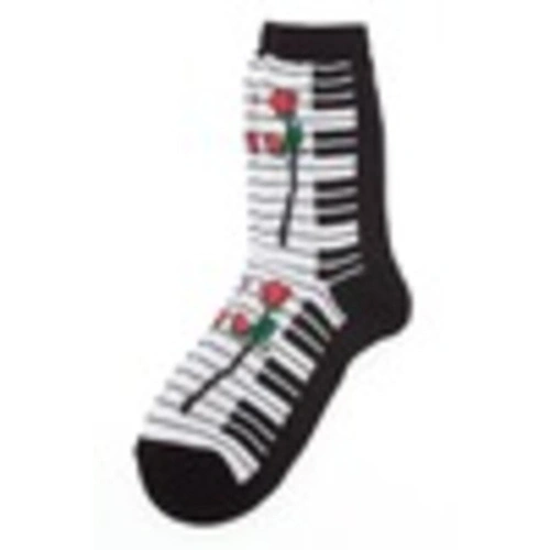 Socks Keyboard with Large Rose for Women