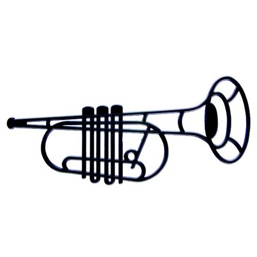 Silhouette Moulded Black Plastic Trumpet
