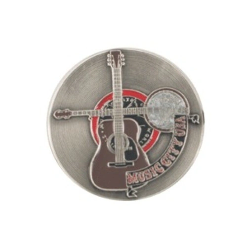 Belt Buckle Music City in Pewter