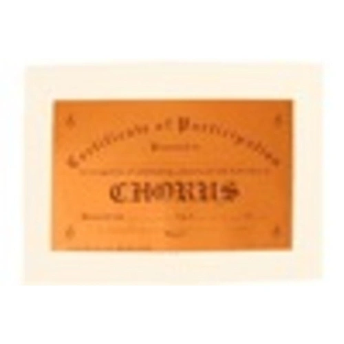 Award Certificate Participation Band Copper Fo