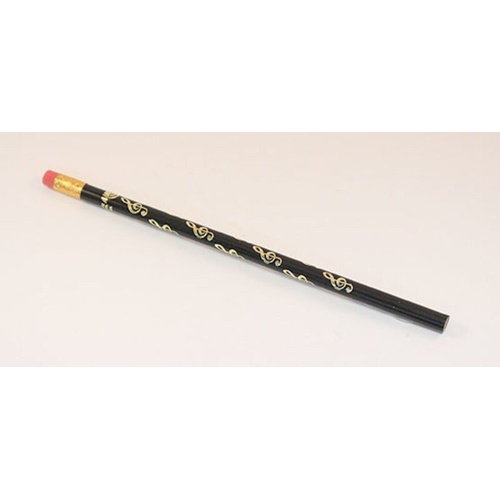 Graphite Pencil Treble Clef Design Black & Gold by AIM Gifts