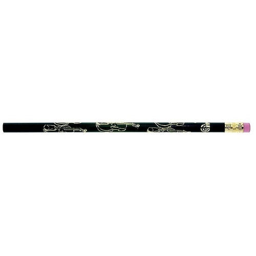 Decorative Black and Gold Violin Pencil