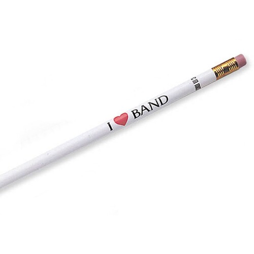 Pencil I Love Band Assorted Colors