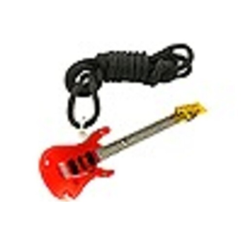 Flashing Pin Necklace Red Guitar