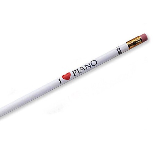 Pencil I Love Piano Assorted Colors