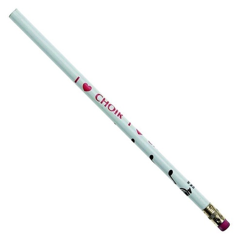 I Love Choir Pencil - White