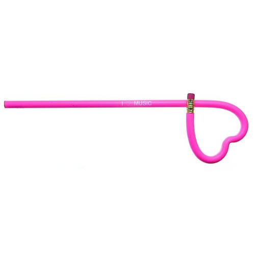 Bentcil Heart Shaped I Love Music Pink