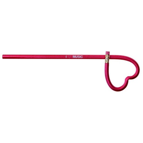 Bentcil Heart Shaped I Love Music Red