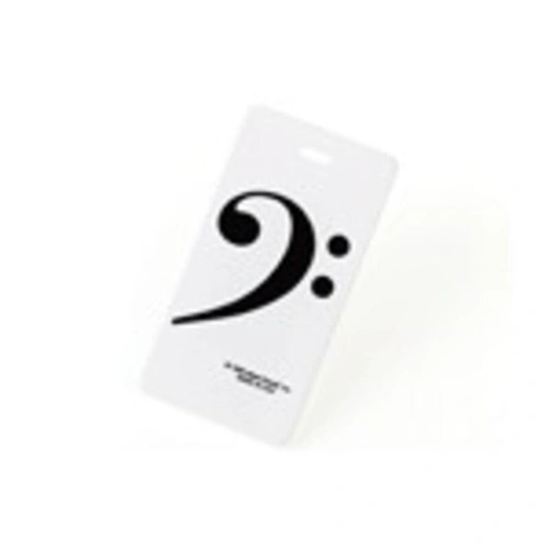 Bass Clef ID Tag for Musicians - Plastic