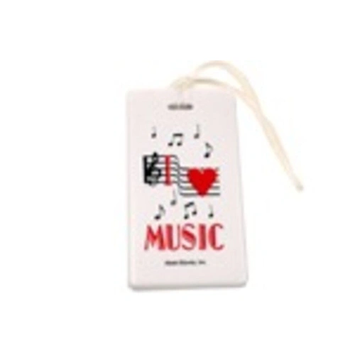 I Love Music ID Tag - Plastic