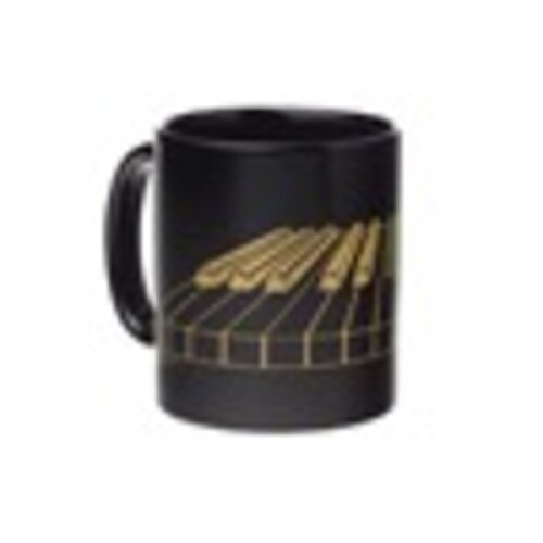 Mug 3D Keyboard Black And Gold
