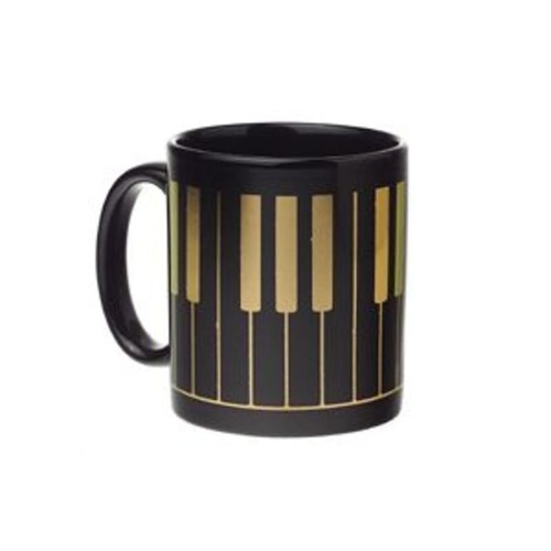 Large Black and Gold Keyboard Mug