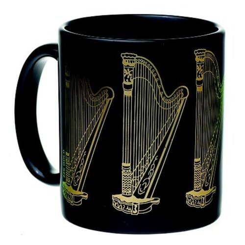 Mug Harp Black And Gold